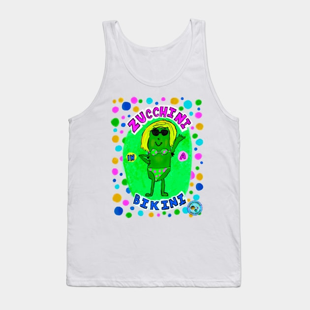 Zucchini in a Bikini Tank Top by Irina's Family Art Circle 